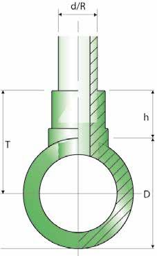 C1: Sveisesadel Aquatherm innsveisingssadel finnes for rør med utvendige dimensjoner Ø 40, 50, 63, 75, 90, 110, 125, 160, 200 og 250.