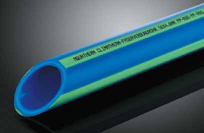 Aquatherm blue pipe Faser-komposittrør s d d i Materiale: Fusiolen PP-R (80) C-GF Rørserie: Art.-nr. 2070708-2070710 = SDR 7,4 Art.-nr. 2070112-2070138 = SDR 11 Levering: 4 m rette lengder Lev.