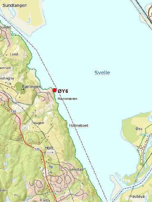 Svellet (Øy6) Foto: Susanna Burgess Fakta om vannforekomst og vannlokaliteter Vannlokalitet navn (akronym) og kode: Fakta om nedbørsfelt Svellet (ØY6) - 002-29664