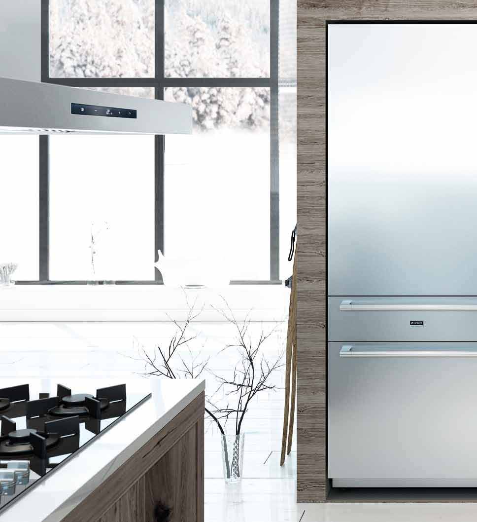 Kjøleskap/-fryser Moderne skandinavisk design ASKO Pro Series -kjøleprodukter kan integreres sømløst i kjøkkenet ditt.