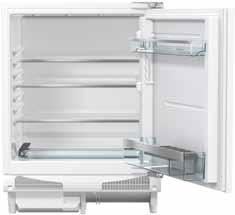 Innebygd, integrert under benken R2282I Innebygd, integrert kjøleskap under benken Døren kan omhengsles SoftClose-hengsel dør-til-dør Høyde: 82 cm Kapasitet