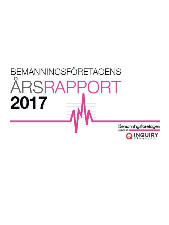 Statistikken viser en vekst i ansatte med 8,9 prosent sammenliknet med året før. Totalomsetningen blant medlemmene i Bemanningsföretagen i Almega var i 2017 35,3 milliarder SEK.