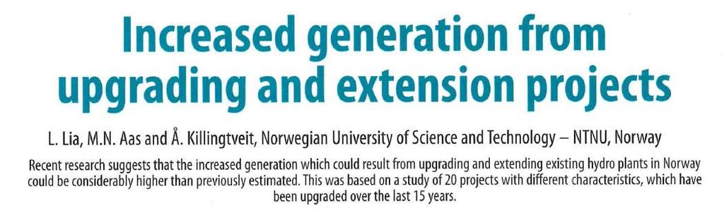 O/U-potensialet - Oppsummering fra studier utført ved NTNU En