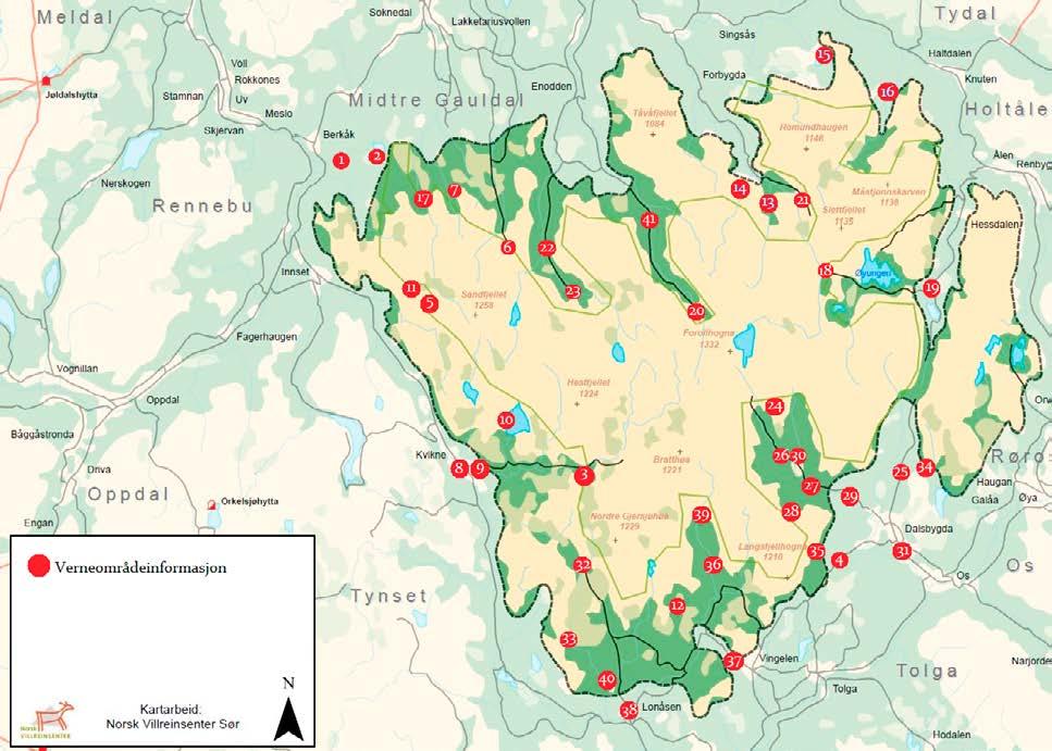 Utdrag fra NINA-rapport 1331: «Forollhogna er et særegent fjellområde når det gjelder ferdsel og bruk.