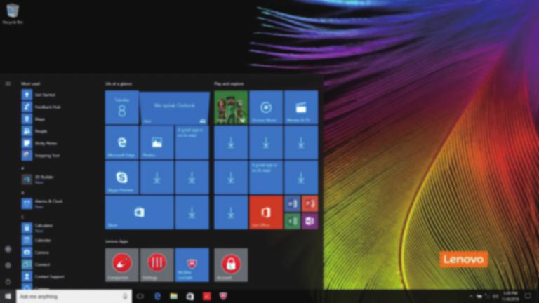 Kapittel 2. Begynne å bruke Windows 10 Merk:Windows 10 har en oppdatert versjon. Hvis du bruker den oppdaterte versjonen kan det hende at noen operasjoner er annerledes.