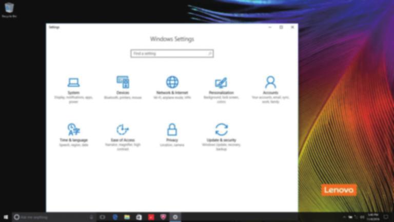 Kapittel 2. Begynne å bruke Windows 10 Innstillinger Innstillinger lar deg utføre grunnleggende oppgaver. Du kan også søke etter flere innstillinger med innstillinger-søkeboksen øverst i høyre hjørne.
