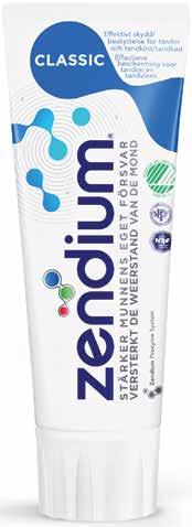 Zendium støtter bestanddeler i spyttet og styrker munnens naturlige forsvar.