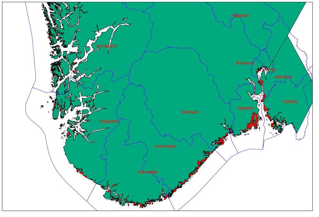 Stillehavsøsters Påvist første gang i Norge i Vestfold i 2003 Registrert på Norsk Svarteliste 2012 med svært høy økologisk risiko