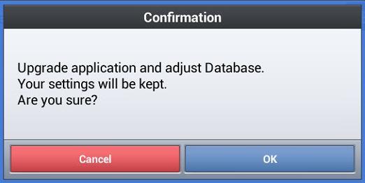 Velg «Execute» etterfulgt av «OK» Databasen blir når oppgradert. Dette kan ta litt tid.