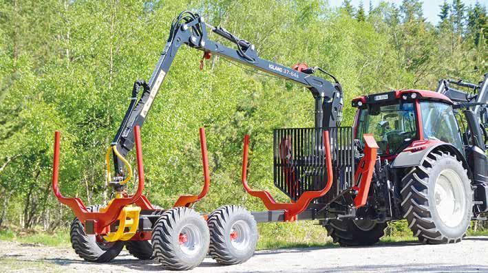 Leveres ferdig montert med gjennomgående ledningsopplegg for baklys. Swingtrac-systemet er standard på denne hengeren. IGLAND 450 tømmerhenger har 8,5 tonn nyttelast.