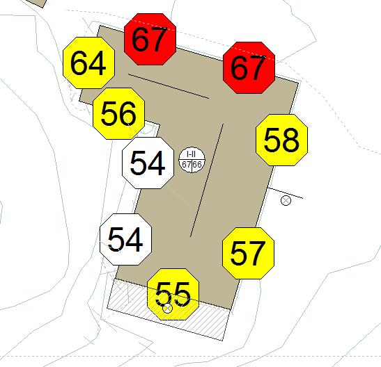 Registrert to boenheter ved befaring. Byggeår 1980. 10 cm isolert bindingsverk. Gips utvendig på fasade mot nord og mot vest i soverom 1. Kaldt loft, tett gulv på midten, isolert.