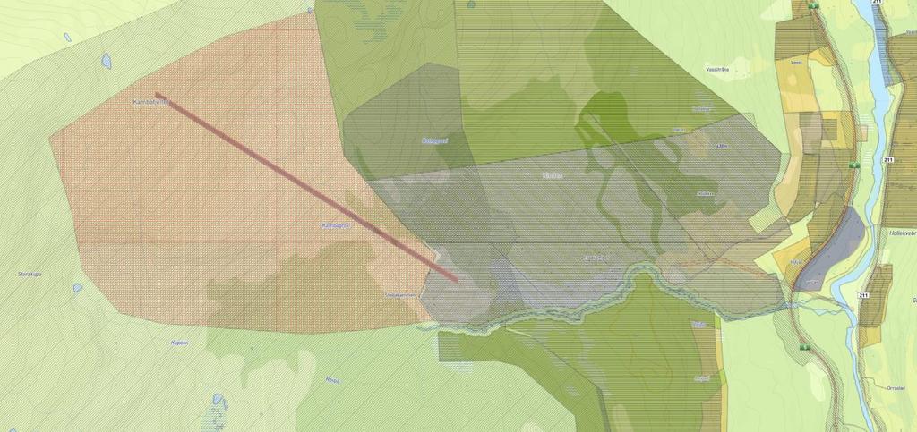 VEDLEGG 2 Arealdelen av kommuneplanen til Sogndal kommune Utsnitt av arealdelen av kommuneplanen til Sogndal kommune.