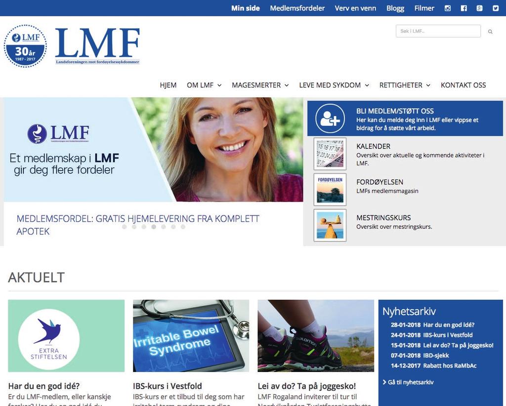 Funksjonshemmede LMF samarbeider med over 30 land gjennom European Federation of Crohns & Colitis Associations (EFCCA).