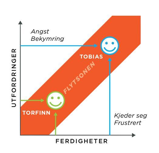 Blir de for store kan det fort oppstå en bekymring hos spilleren og selvtilliten synker. For å sikre drift med god flytsone hos alle spillere, er differensiering helt nødvendig.