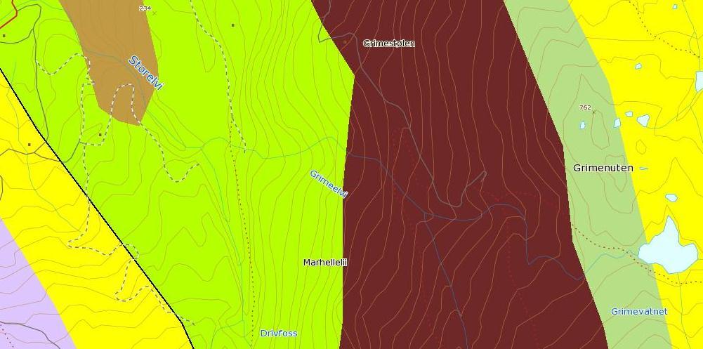 NATURGRUNNLAGET Berggrunnen i Jondal tilhører for det meste grunnfjellet fra tidlig- og mellomproterozoisk tid.