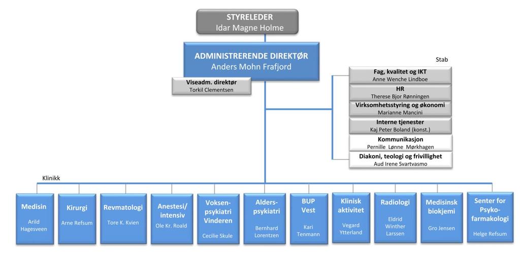 Innledning Organiseringen av Diakonhjemmet Sykehus Tre