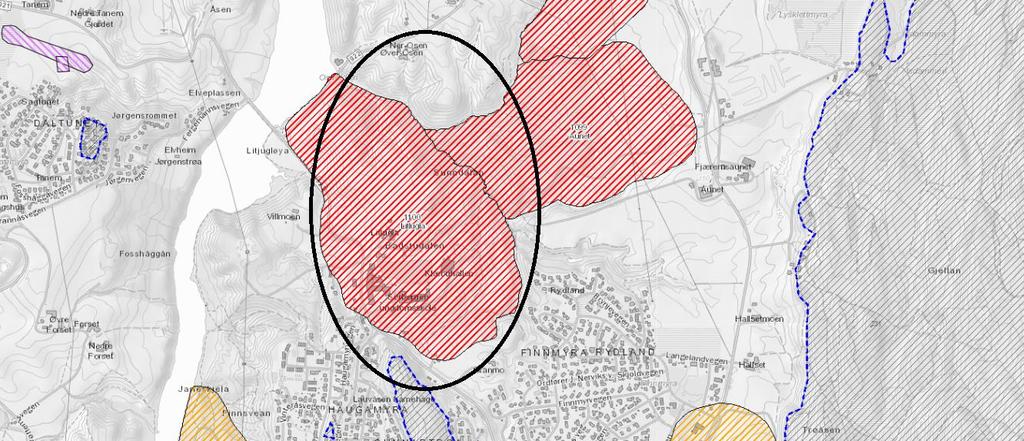 ROS-ANALYSE 10 (15) 3.1 Grunnforhold, Masseras /skred (nr. 1 og 2) Det er utført geotekniske analyser for området. G-rap-002 135001098