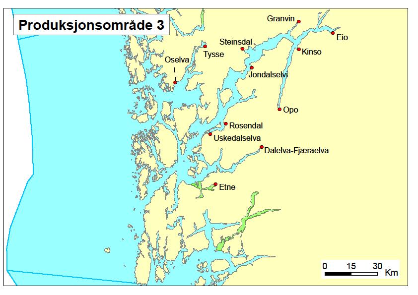 Modellresultatene indikerer at nasjonale laksefjorder som dekker mesteparten av utvandringsruten for smolt til havet, og der det ikke er stor akvakulturaktivitet "oppstrøms", ser ut til å fungere