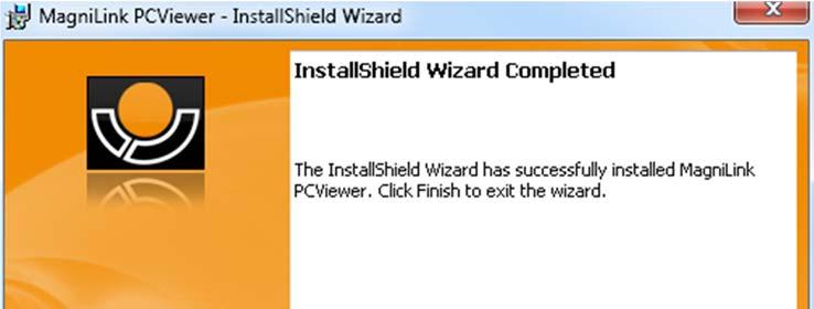 Klikk på "Finish" i dialogboksen "Installshield Wizard