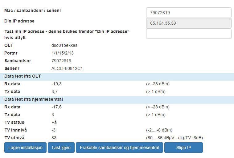 Side 12 av 23 Hvis man skulle komme til å koble serienummer til feil sambandsnummer.