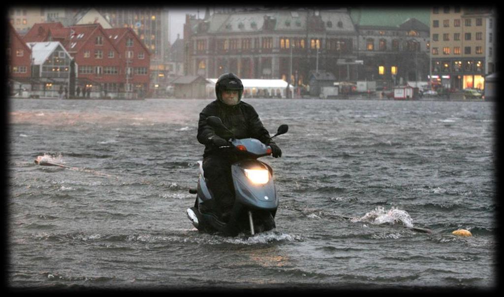 Havnivåstigning 200-års stormflo: Klimapåslag på stormflonivå: 22-81cm (avh.