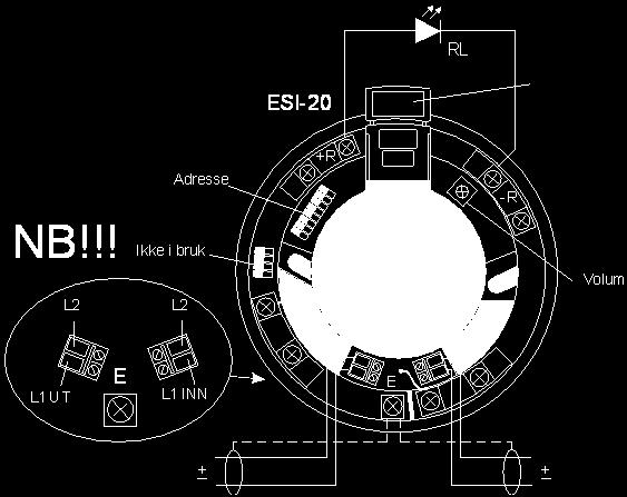 .9 ESI-0/ ESI-60 Adresserbar sokkelsummer med isolator Apollo ALC-komponenter v.. Skal ikke benyttes.