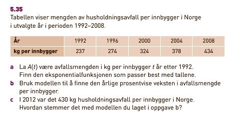 Føring regresjon: Oppgave 5.