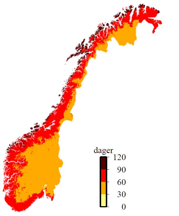 Vekstsesongen blir lengre fra