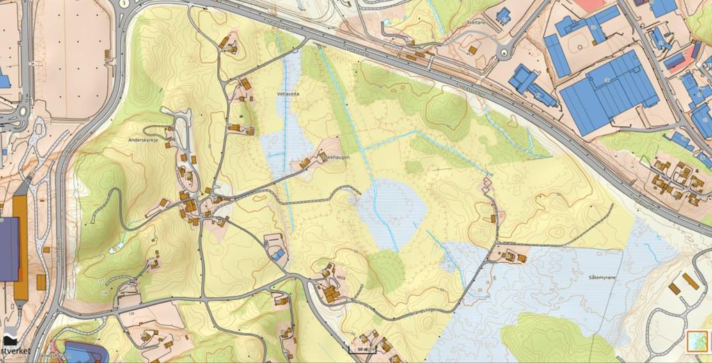 2. Eksisterende situasjon 2.1. Vannforsyning Flesland og Kokstad er et godt utbygd industri- og næringsområde med et etablert nett for vannforsyning.