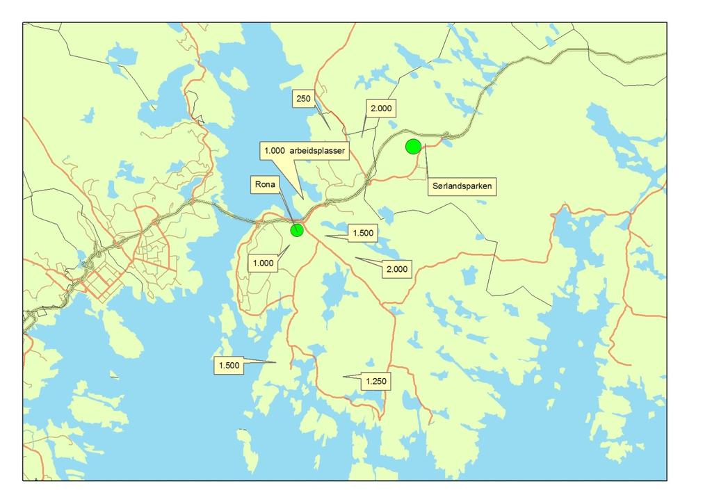 Bydelssenter på Rona - potensial 22 attraktivitet knyttet til nærheten til E-18, kan senteret raskt bli vurdert å være en svært aktuell lokalisering for ulike aktører.