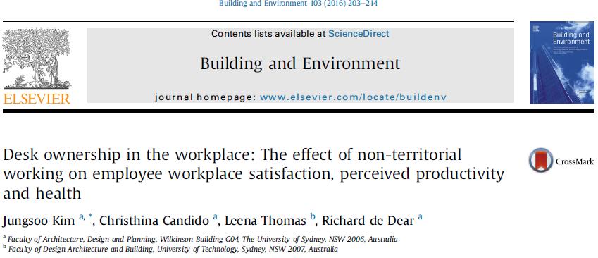 Occupants in flexi-desk arrangement are more likely to negatively evaluate their workplace productivity when satisfaction decreases for aspects such as office layout, enabling interaction with