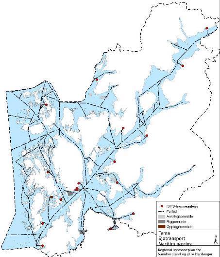 Sjøtransport og maritim næring Maritim næring skal ha gode vilkår for utvikling gjennom trygge farleier og hamneområde.