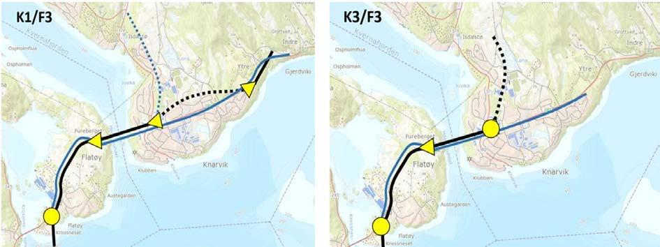 halvt kryss som skal vurderast, men i kommunedelplanen må ein vurdere korleis dette fungerer i forhold til kollektivtrafikken og utbygginga på Flatøy.
