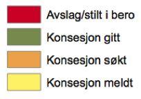 gitt 2017 22 Tellenes 160 MW, drift 2017 Tonstad 200 MW konsesjon gitt 2015 Svåheia konsesjon