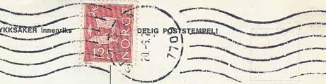 Stempel nr. M7-2 Type: MhT26N-V Utsendt: FLYKTNING 7000 79 28. OKT.