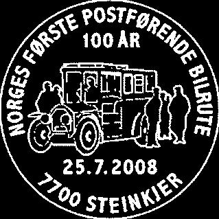 2008 FYLKESBILENE I NORD-TRØNDELAG 75 ÅR NORGES FØRSTE POSTFØRENDE BILRUTE 100 ÅR