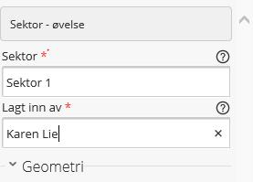 Nå får du opp en liste over tema som du har lov til å digitalisere. Velg det temaet du ønsker å legge inn, for eksempel Klikk i kartet for å stedfeste.