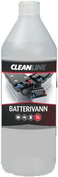 CLEANLINE BATTERIVANN Batterivann er ideelt til bil- og båtbatterier, dampstrykejern og luftfuktere.