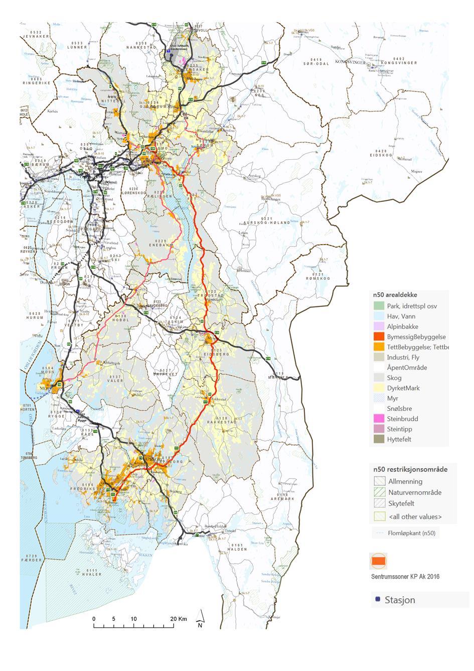 Natur-, friluftsliv og landbruksinteresser Øyeren naturreservat Østmarka friluftsområde