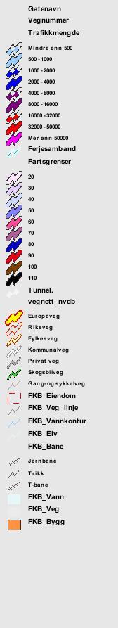 1:100 000) Yrkestrafikk Turist Syklist Trafikksikkerhet Administative grenser Holdeplasser Trafikkdata