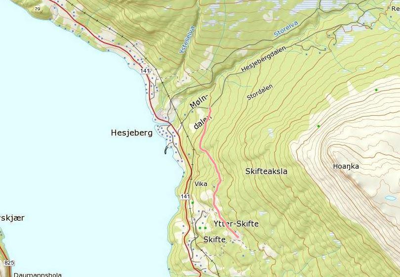 28 Hesjeberg-Skiftegammen, 250 moh.