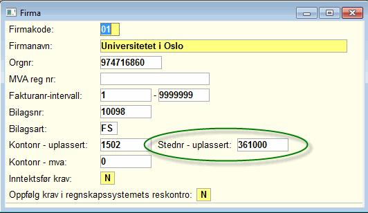 firma: Stednr ufordelt