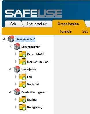 4. ORGANISASJON ORGANISERING AV SIKKERHETSDATABLAD I denne delen av SafeUse finner du oversikt over alle dine sikkerhetsdatablad.