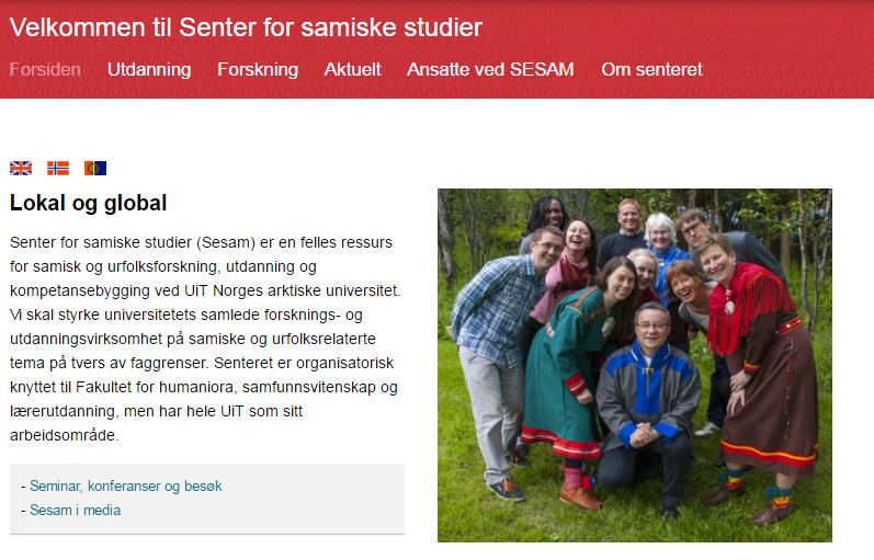 57 Senter for samiske studier ved UIT Norges arktiske universitet (SESAM) Giellatekno, Senter for samisk språkteknologi ved UIT Norges arktiske universitet I 2005 etablerte Sametinget Divvun, et