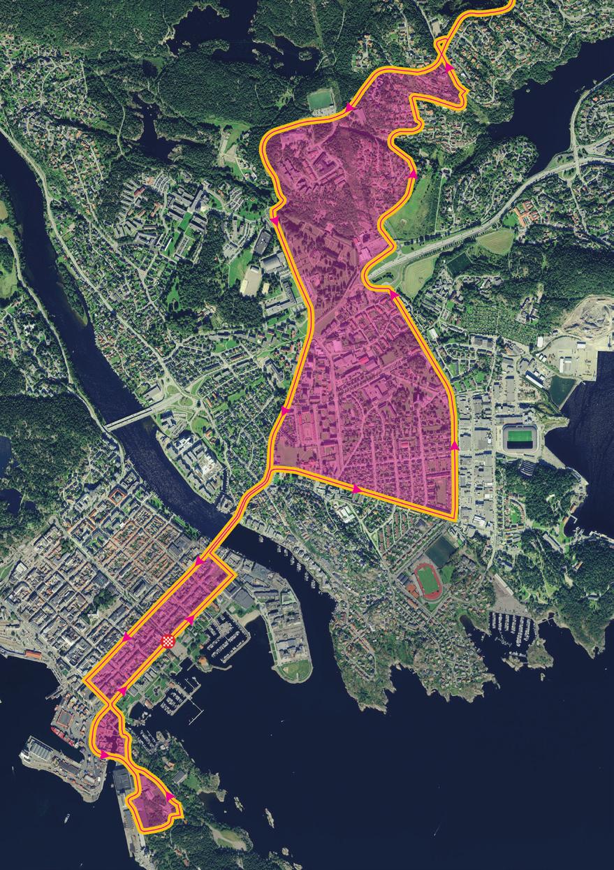 veie Tretjø Borghildsvei Åpet for trafikk via UiA Hele rudløype kjøres 2,5 ruder