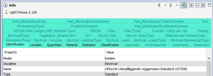 Det eneste som ønskes med videre er Monteringshoyden, Elnummer, Merke, Type Beskrivelse, Kurs og Leilighetsnummer.