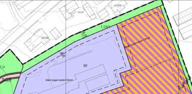 Utdypende vurderinger av merknader/ innsigelse: Byggehøyder og byggegrenser mot naboeiendommer nord i planområdet Byggehøydene innenfor felt BF foreslås redusert til 7 meter, (kote 18 moh.).