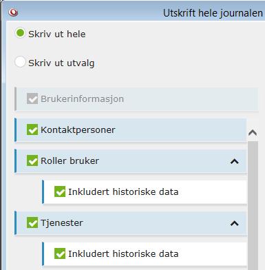 Når du har klikket Kjør rapporten får du en bekreftelse på skjermen. Det kan ta flere minutter å generere en utskrift av en journal.