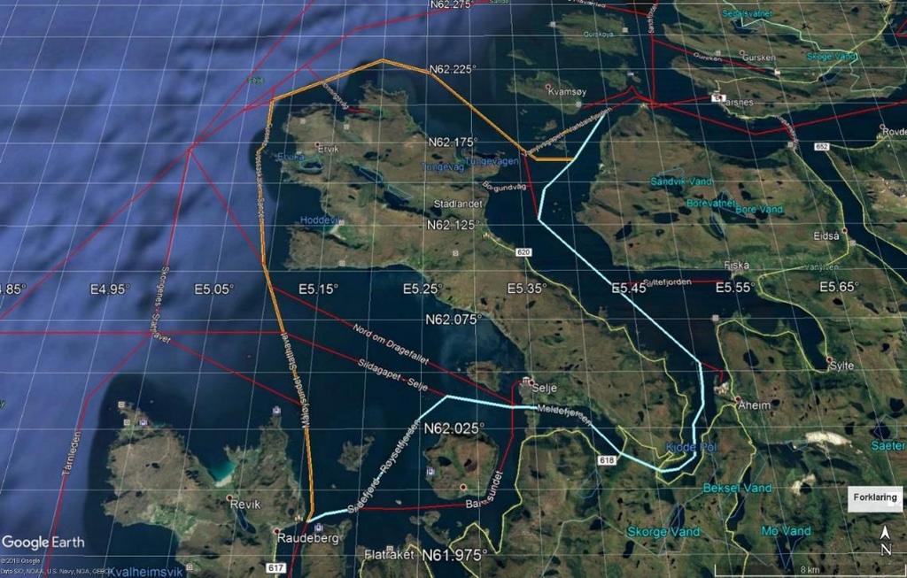 - lilla) Ålesund Ålesund 49.5 nautiske mil 56.9 nautiske mil 57.6 nautiske mil 55.3 nautiske mil 50.8 nautiske mil 26.