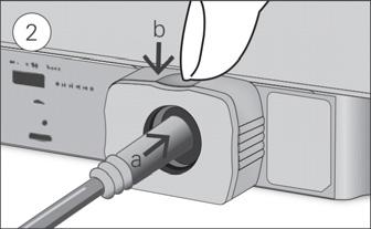 Sett apparatet på et stabilt underlag, ta tak i holdeklipsen på baksiden av apparatet og trekk